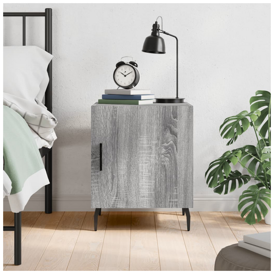 vidaXL Bedside Cabinet Grey Sonoma 40x40x50 cm Engineered Wood