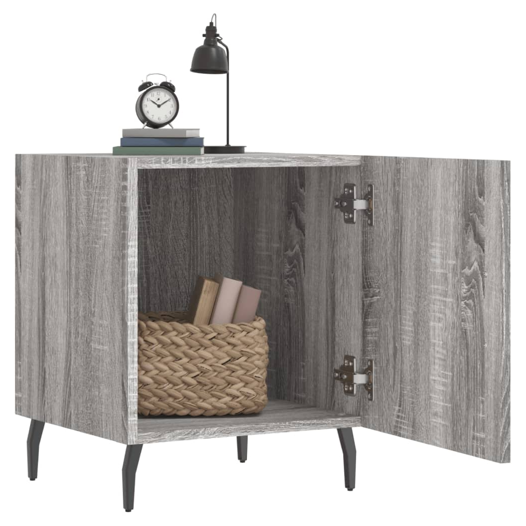 vidaXL Bedside Cabinet Grey Sonoma 40x40x50 cm Engineered Wood