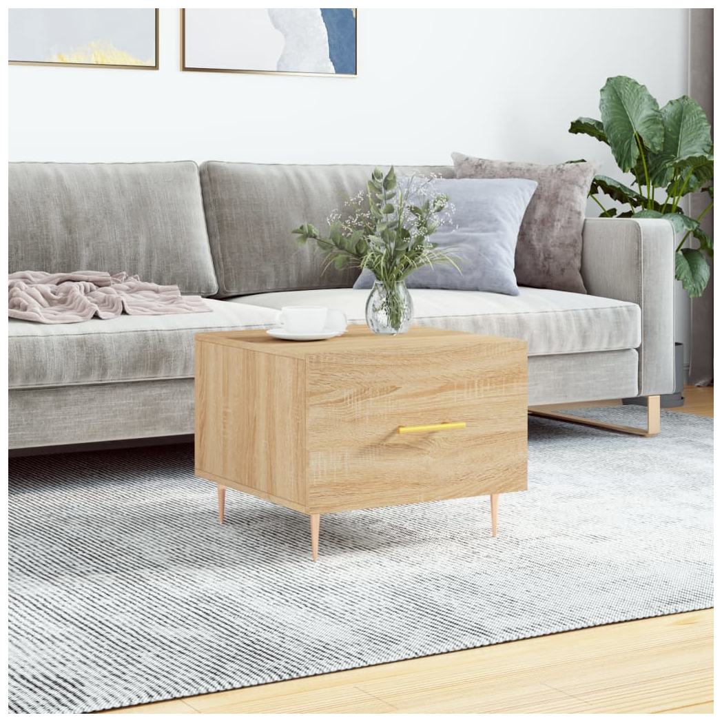 vidaXL Coffee Table Sonoma Oak 50x50x40 cm Engineered Wood