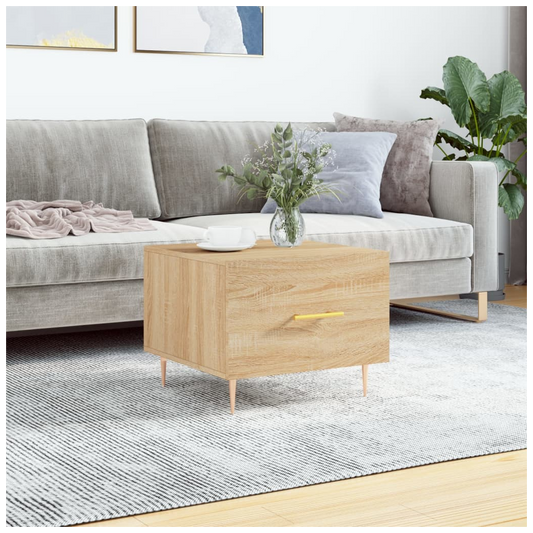 vidaXL Coffee Table Sonoma Oak 50x50x40 cm Engineered Wood