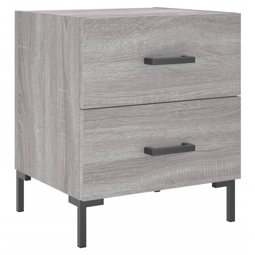 vidaXL Bedside Cabinet Grey Sonoma 40x35x47.5 cm Engineered Wood