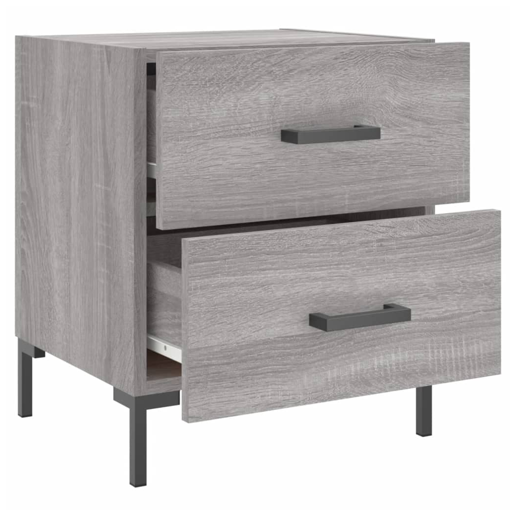 vidaXL Bedside Cabinet Grey Sonoma 40x35x47.5 cm Engineered Wood