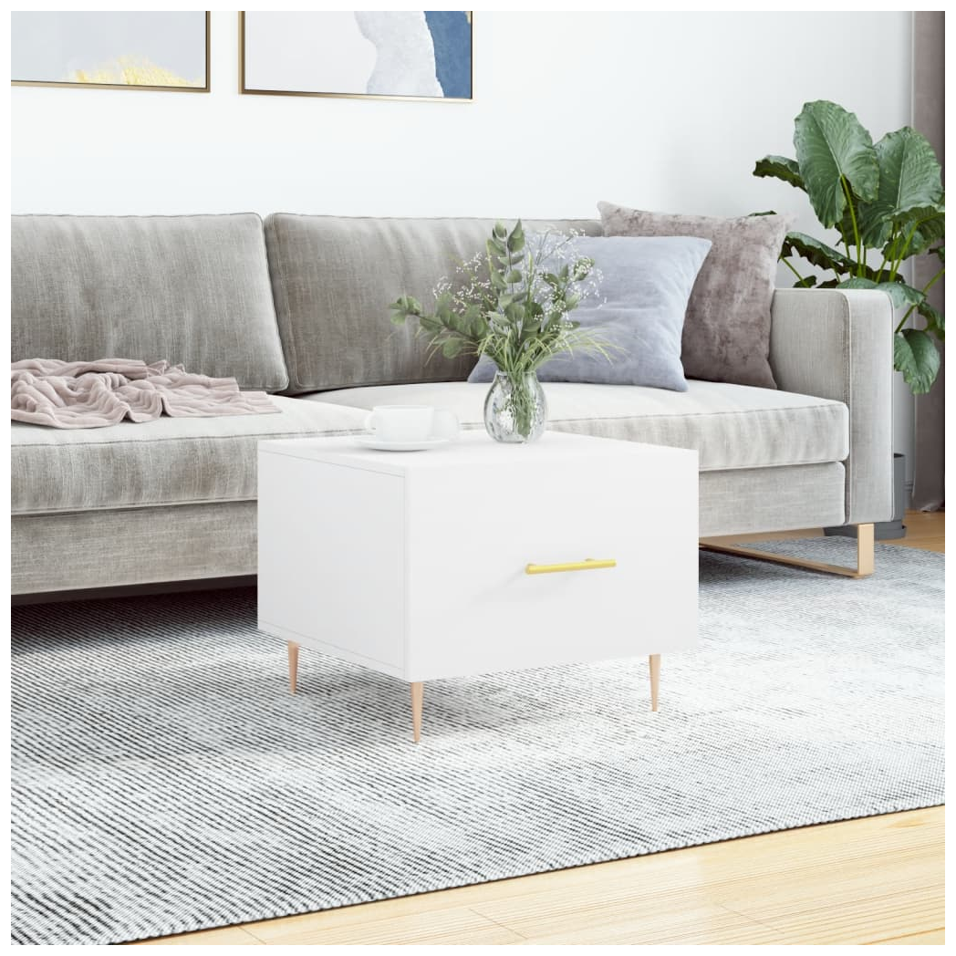 vidaXL Coffee Table White 50x50x40 cm Engineered Wood