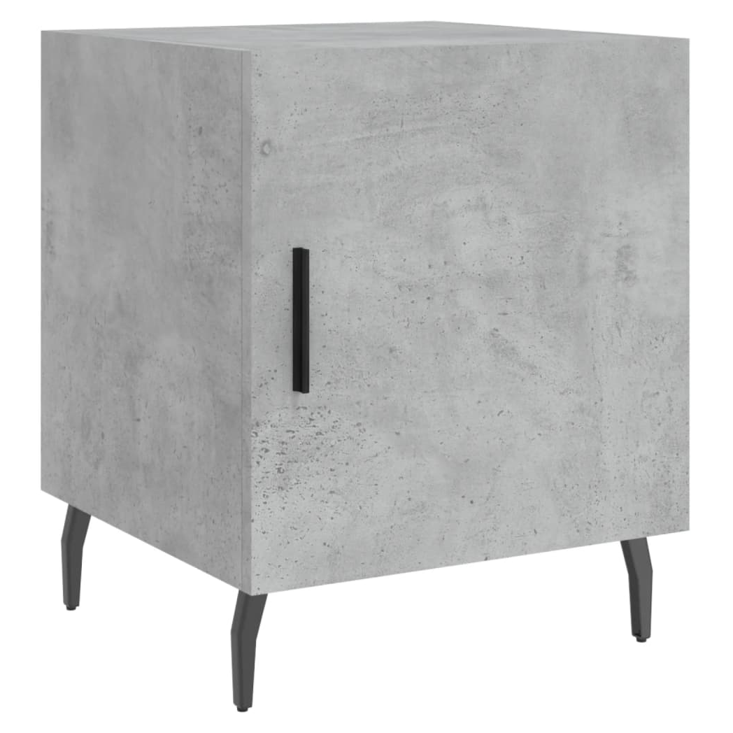 vidaXL Bedside Cabinet Concrete Grey 40x40x50 cm Engineered Wood