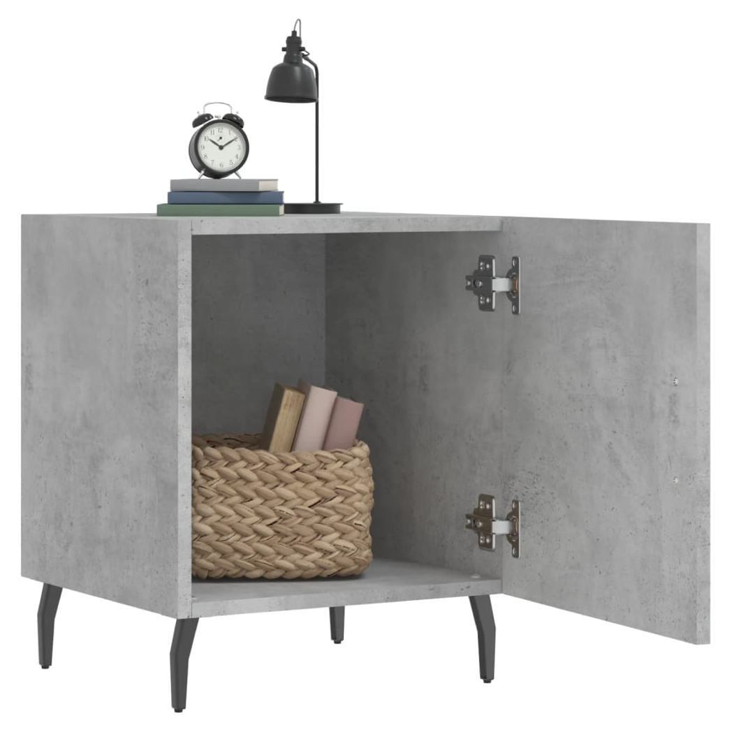 vidaXL Bedside Cabinet Concrete Grey 40x40x50 cm Engineered Wood