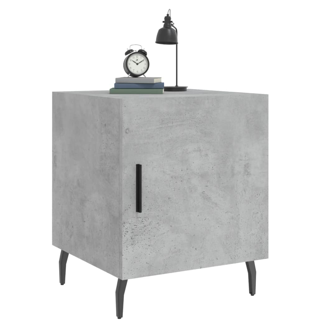 vidaXL Bedside Cabinet Concrete Grey 40x40x50 cm Engineered Wood