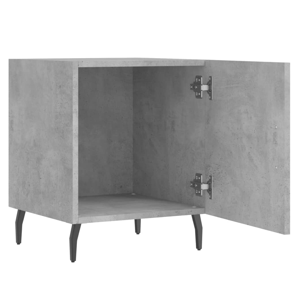 vidaXL Bedside Cabinet Concrete Grey 40x40x50 cm Engineered Wood