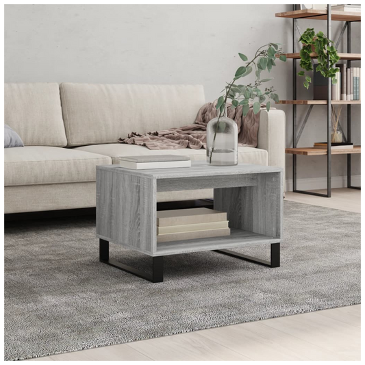 vidaXL Coffee Table Grey Sonoma 60x50x40 cm Engineered Wood