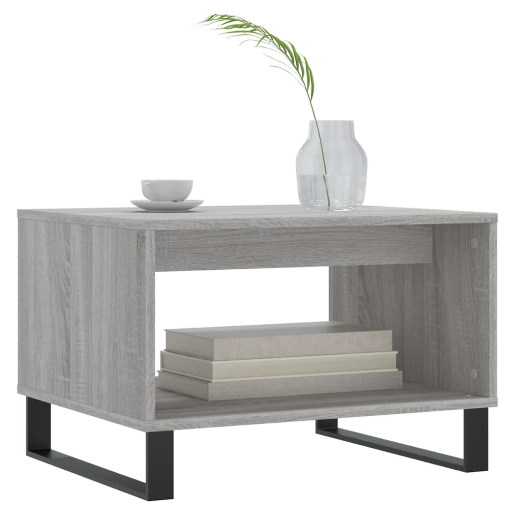 vidaXL Coffee Table Grey Sonoma 60x50x40 cm Engineered Wood