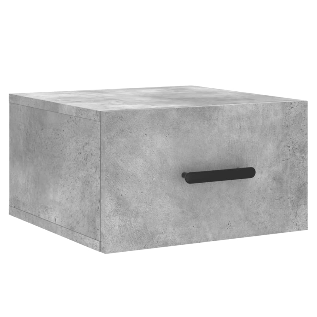 vidaXL Wall-mounted Bedside Cabinets 2 pcs Concrete Grey 35x35x20 cm