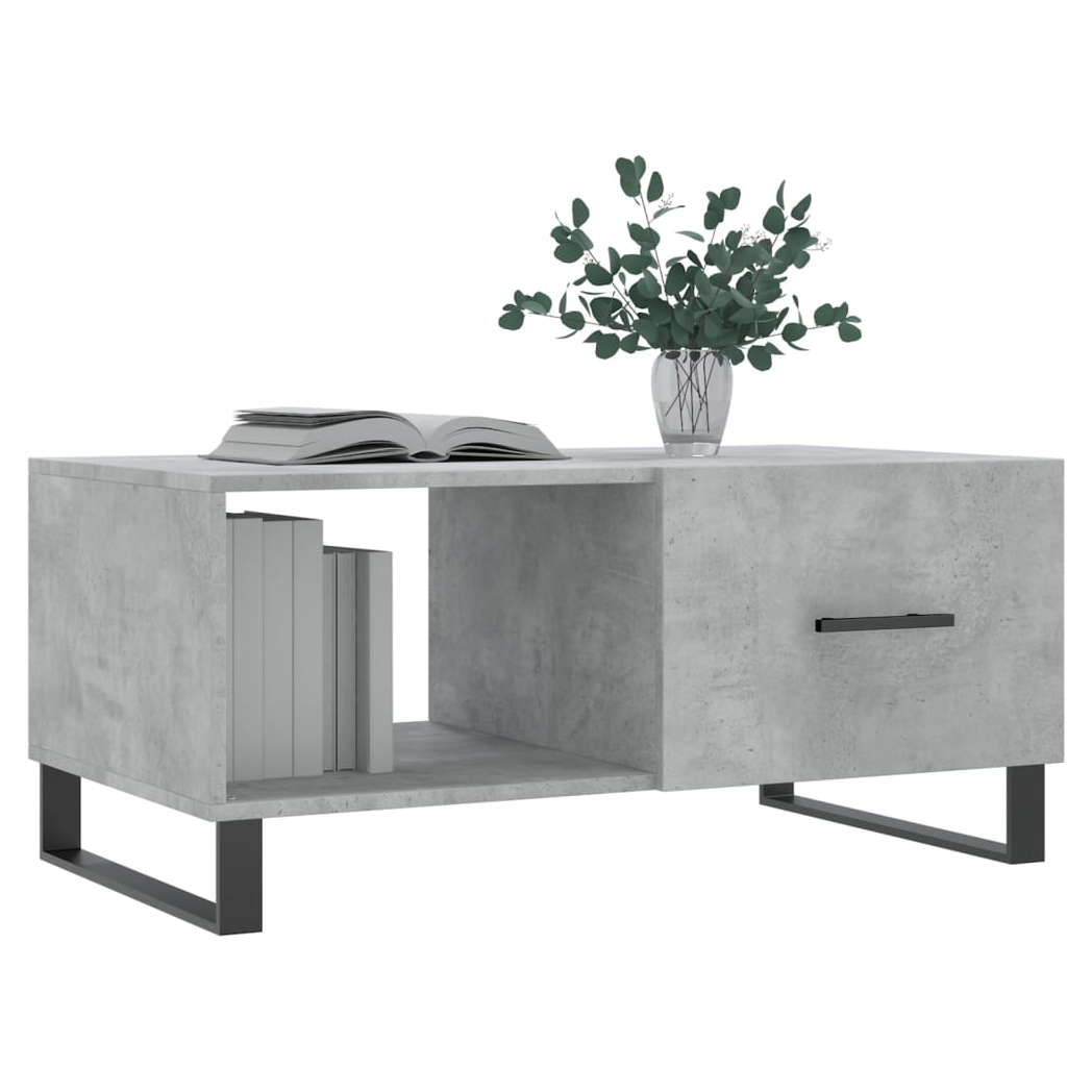 vidaXL Coffee Table Concrete Grey 90x50x40 cm Engineered Wood