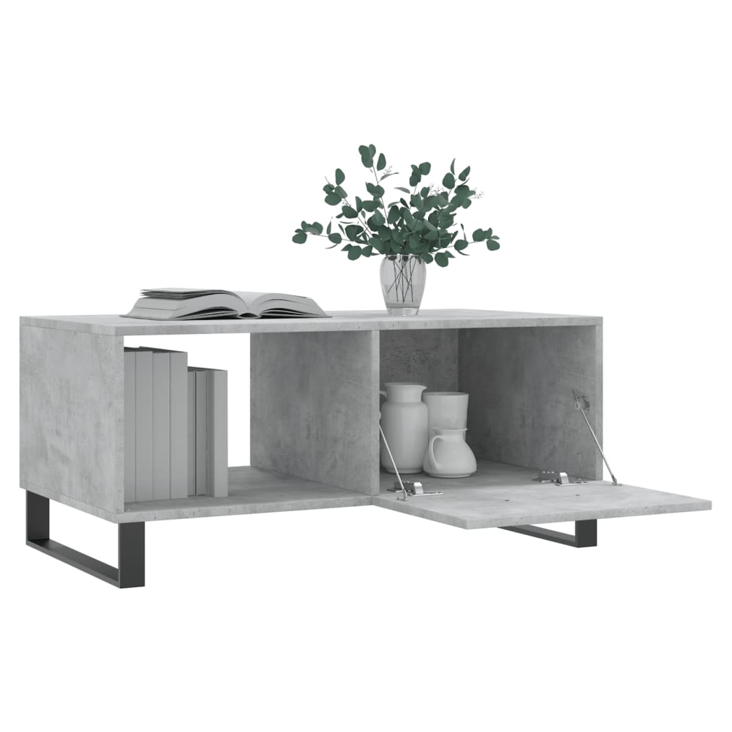 vidaXL Coffee Table Concrete Grey 90x50x40 cm Engineered Wood