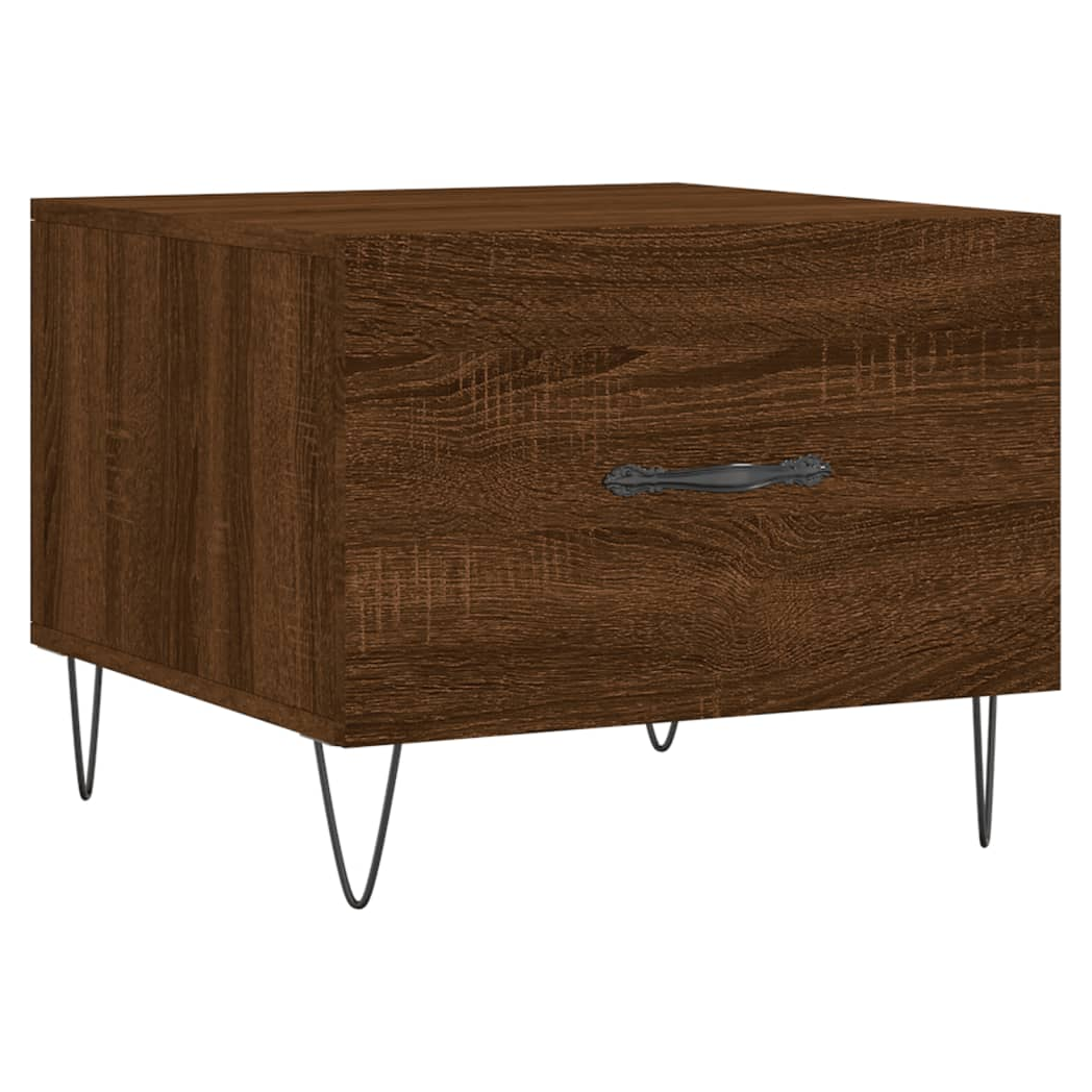 vidaXL Coffee Table Brown Oak 50x50x40 cm Engineered Wood