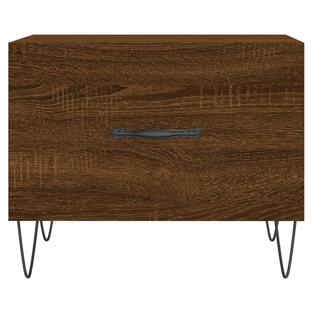 vidaXL Coffee Table Brown Oak 50x50x40 cm Engineered Wood