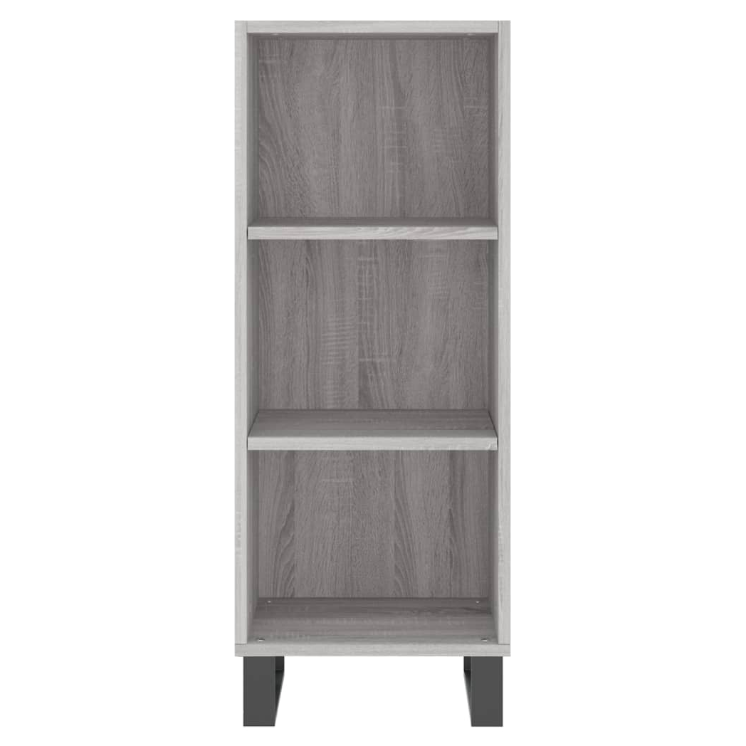 vidaXL Sideboard Grey Sonoma 34.5x32.5x90 cm Engineered Wood