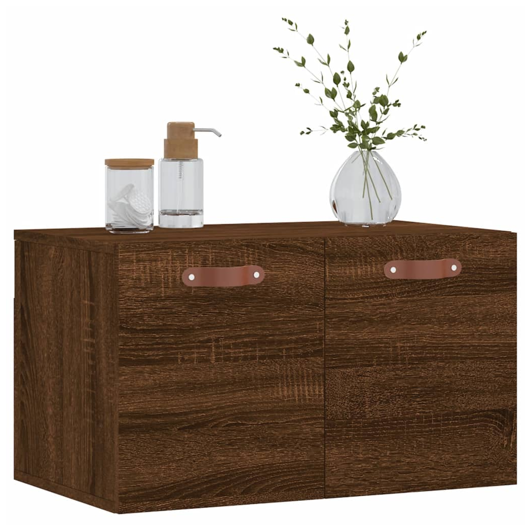 vidaXL Wall Cabinet Brown Oak 60x36.5x35 cm Engineered Wood