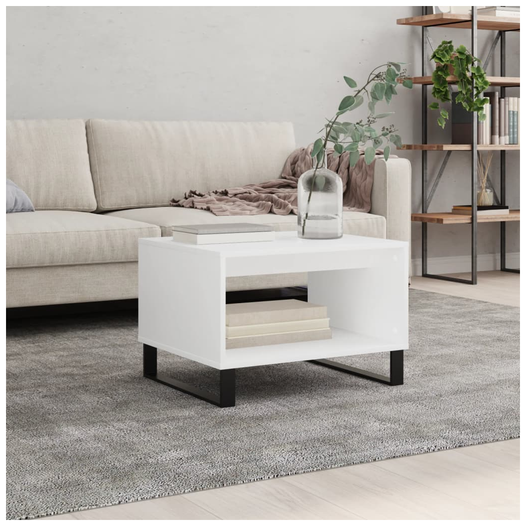 vidaXL Coffee Table White 60x50x40 cm Engineered Wood