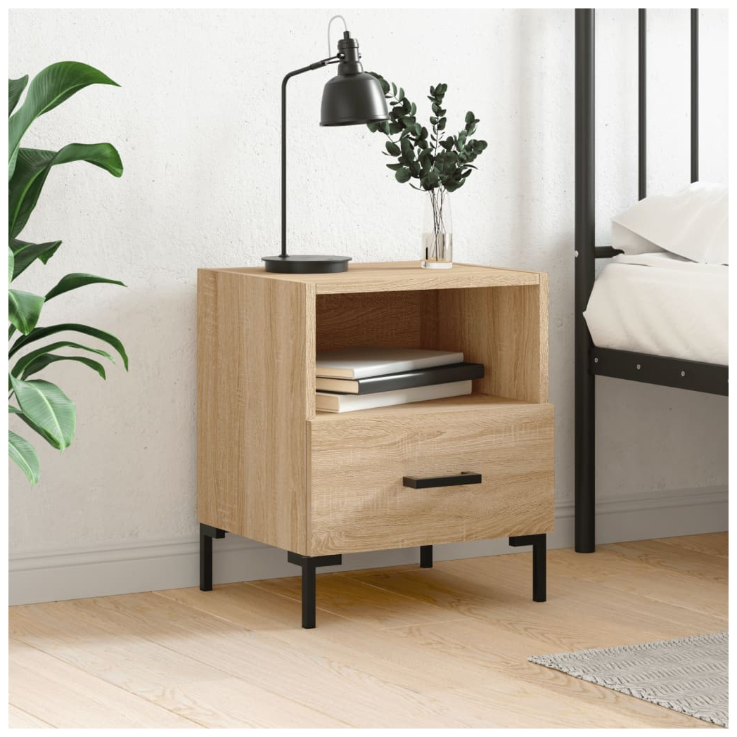 vidaXL Bedside Cabinet Sonoma Oak 40x35x47.5 cm Engineered Wood