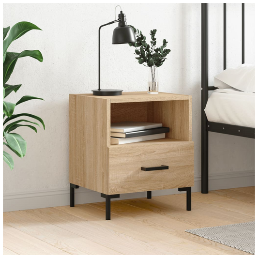 vidaXL Bedside Cabinet Sonoma Oak 40x35x47.5 cm Engineered Wood