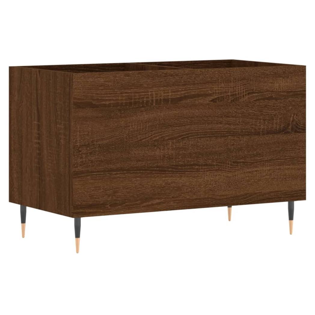 vidaXL Record Cabinet Brown Oak 74.5x38x48 cm Engineered Wood