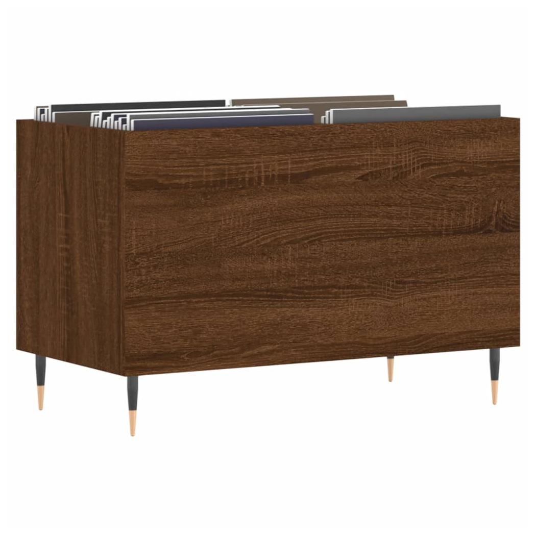 vidaXL Record Cabinet Brown Oak 74.5x38x48 cm Engineered Wood