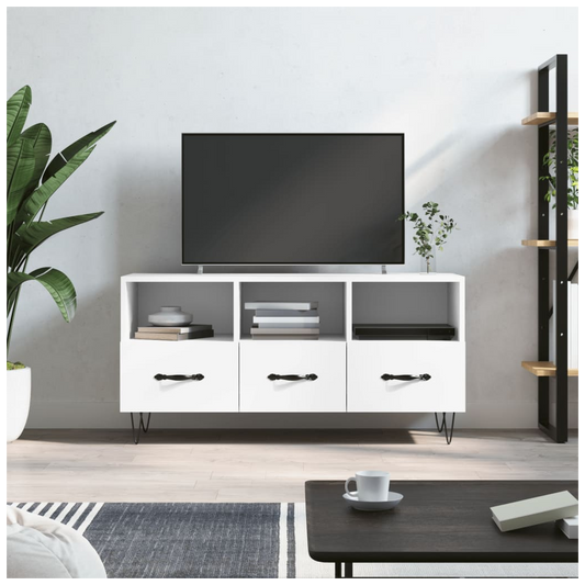 vidaXL TV Cabinet White 102x36x50 cm Engineered Wood