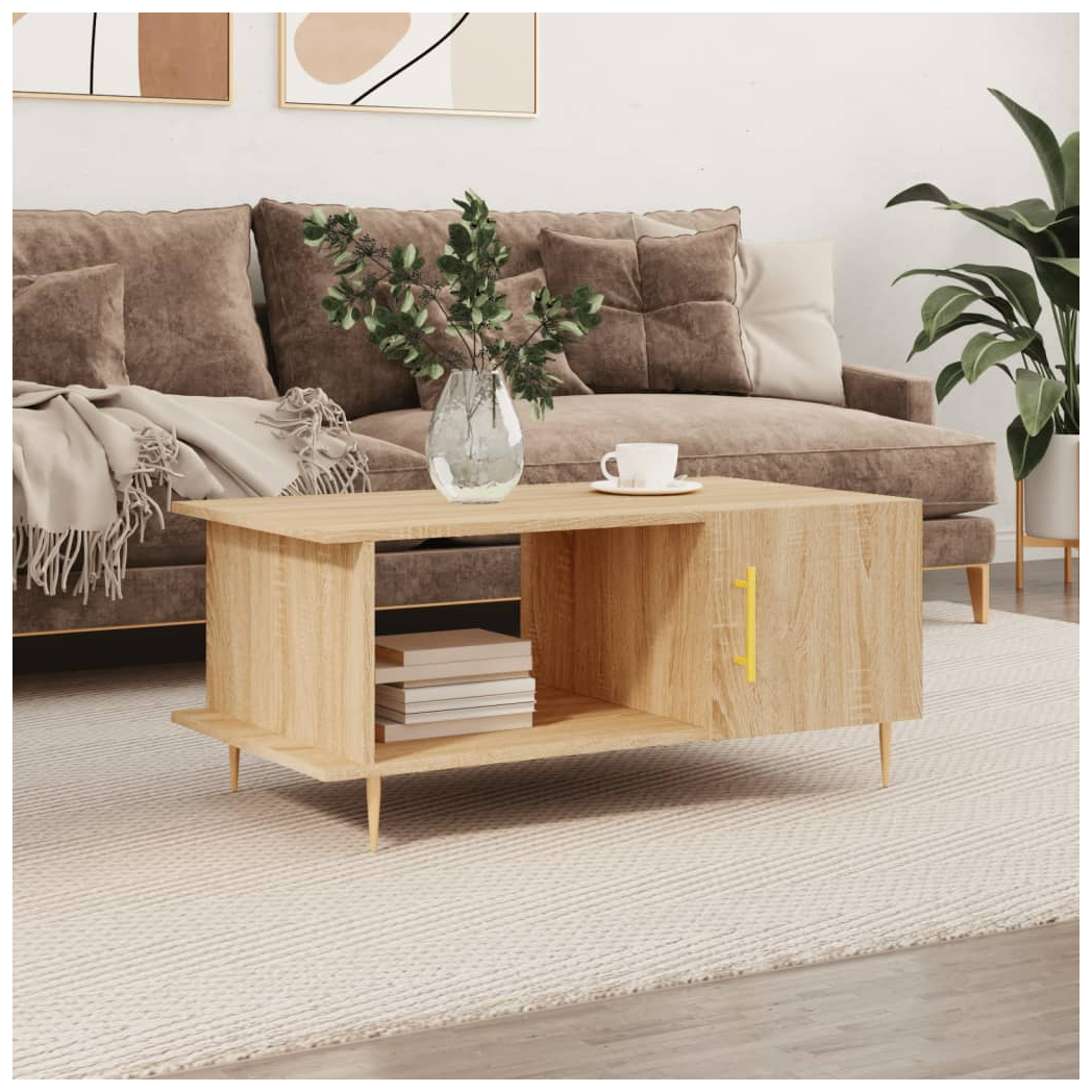 vidaXL Coffee Table Sonoma Oak 90x50x40 cm Engineered Wood