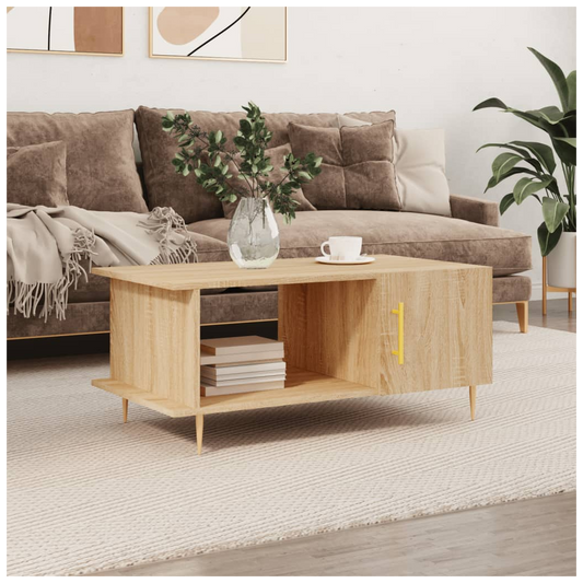 vidaXL Coffee Table Sonoma Oak 90x50x40 cm Engineered Wood