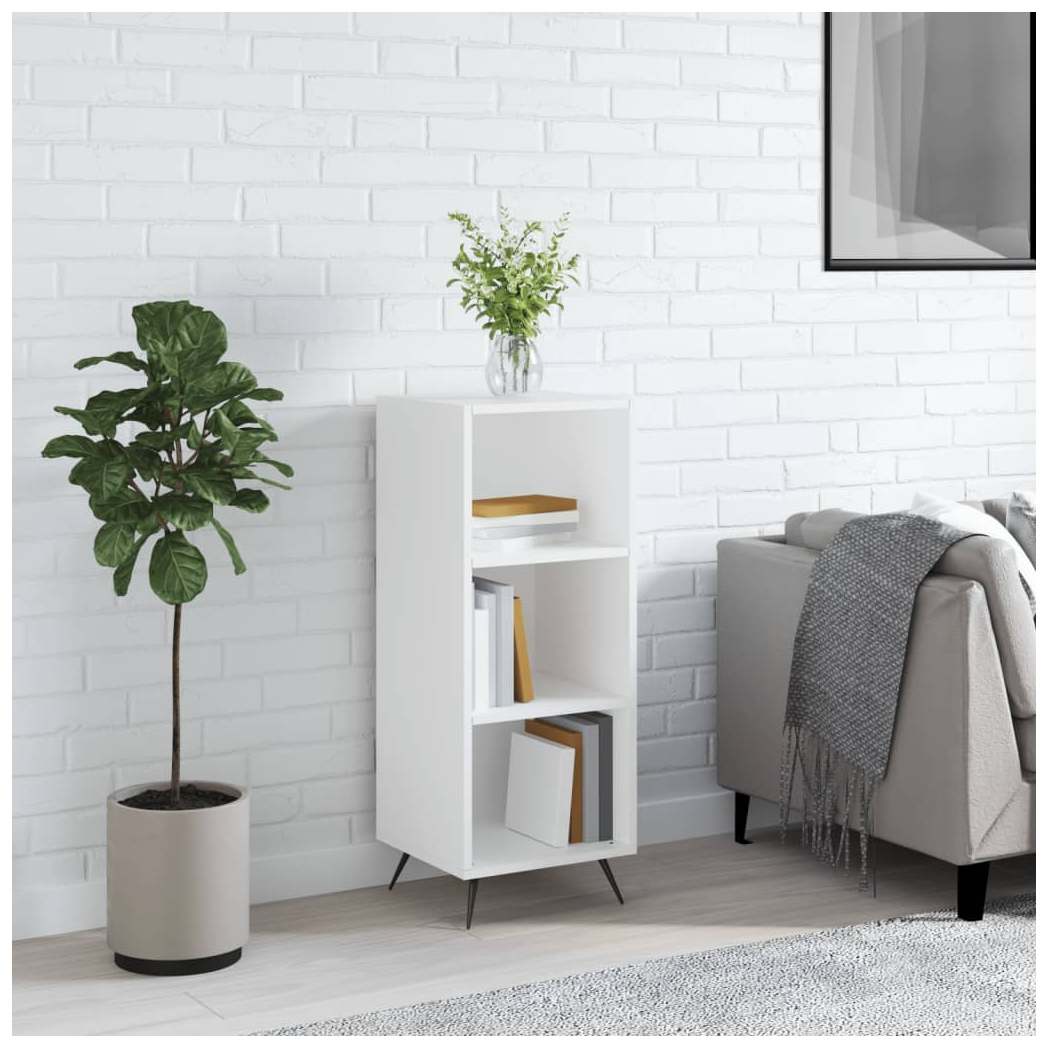 vidaxL Shelf Cabinet White 34.5x32.5x90 cm Engineered Wood