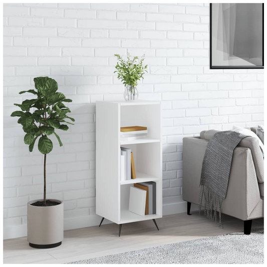 vidaxL Shelf Cabinet White 34.5x32.5x90 cm Engineered Wood