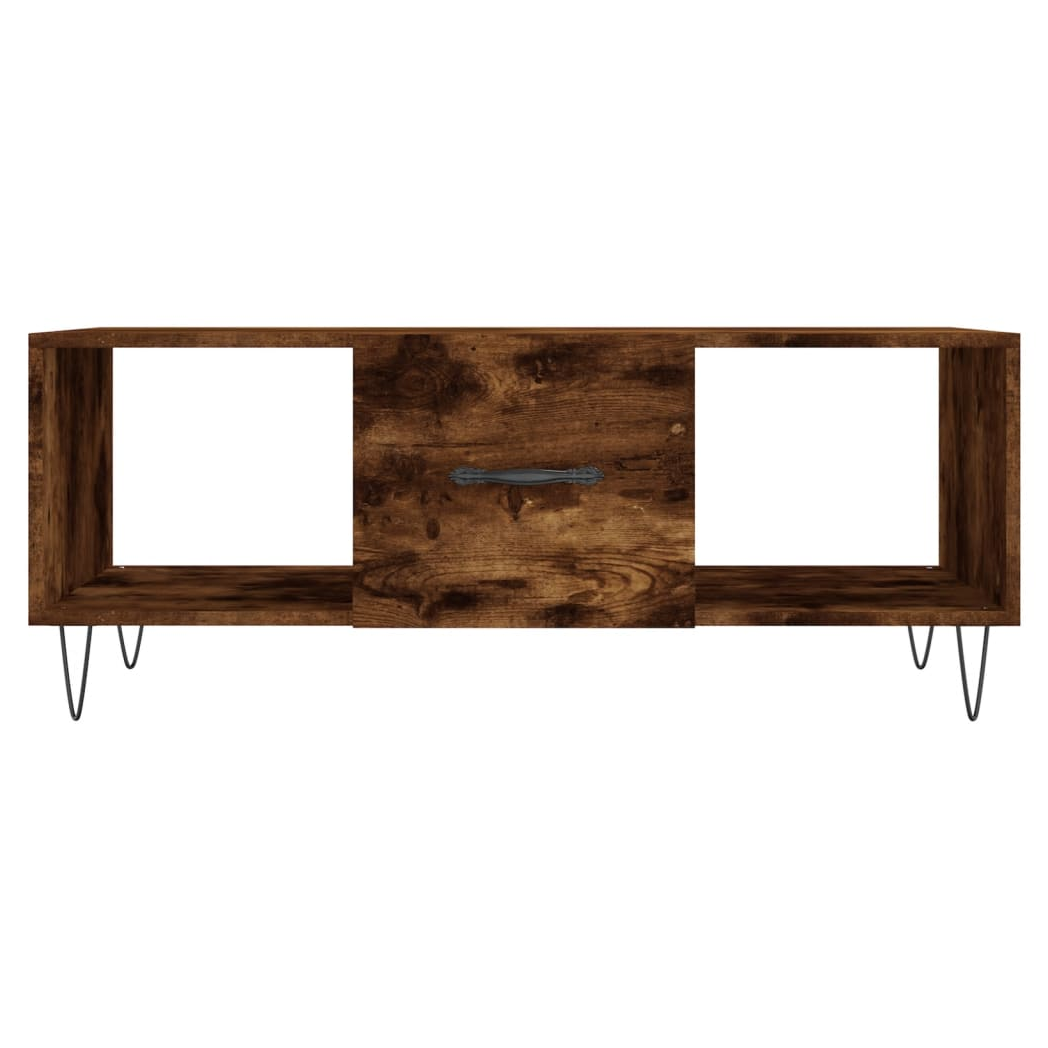 vidaXL Coffee Table Smoked Oak 102x50x40 cm Engineered Wood