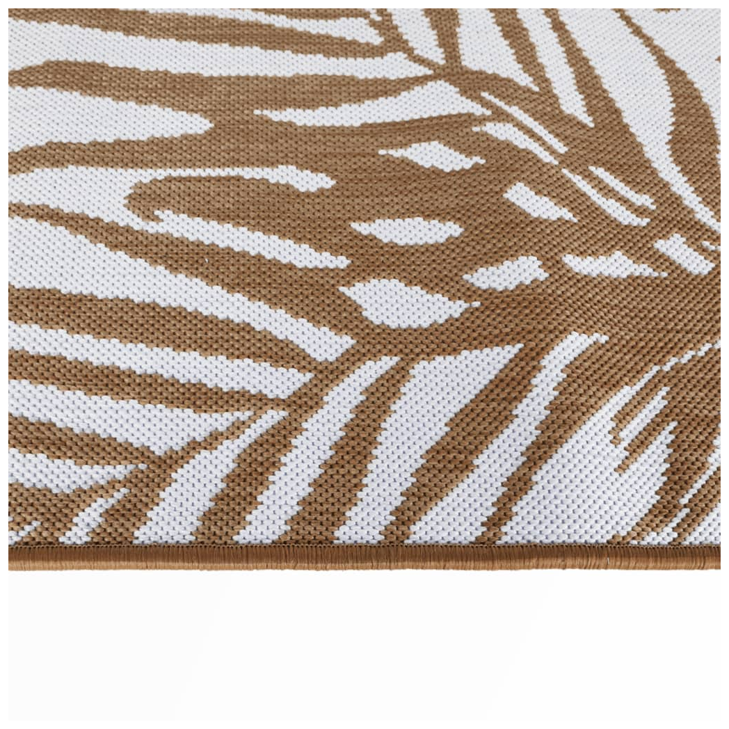 vidaXL Outdoor Rug Brown and White 80x250 cm Reversible Design