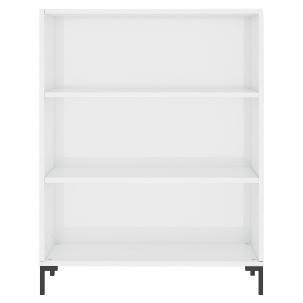 vidaXL Bookcase High Gloss White 69.5x32.5x90 cm Engineered Wood