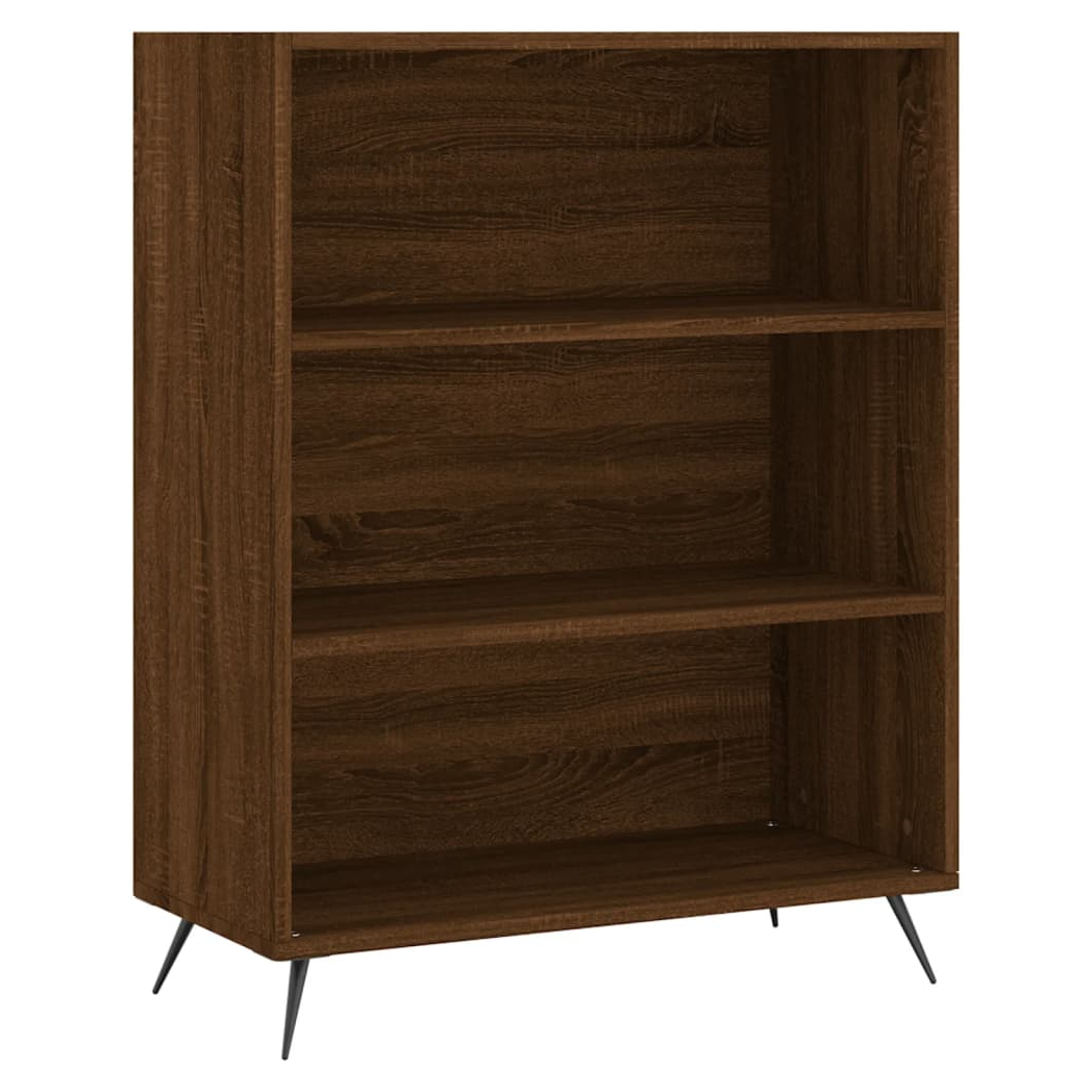 vidaXL Bookcase Brown Oak 69.5x32.5x90 cm Engineered Wood