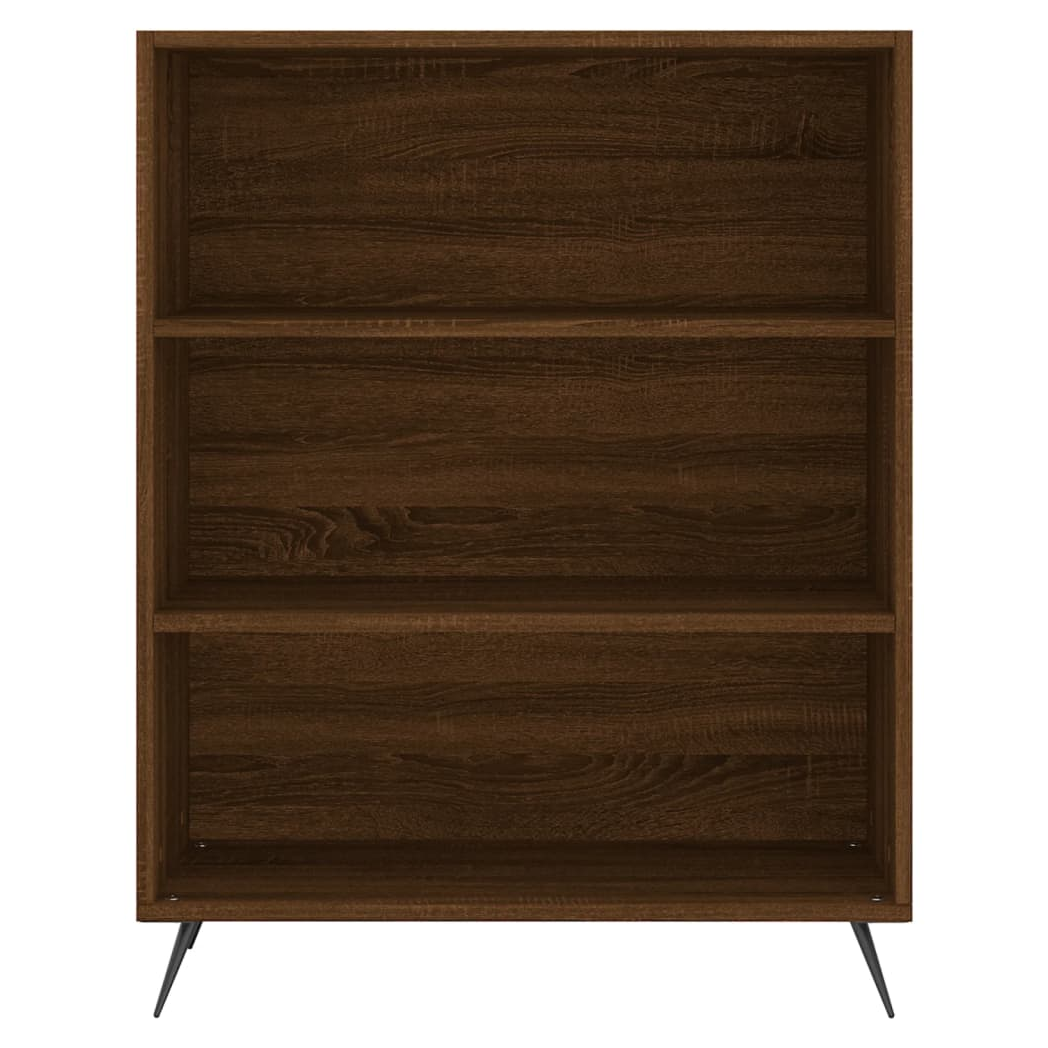 vidaXL Bookcase Brown Oak 69.5x32.5x90 cm Engineered Wood