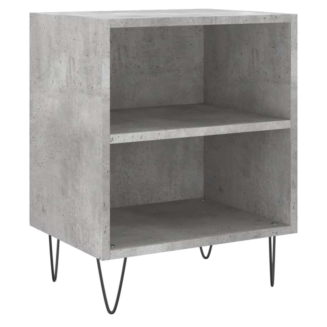 vidaXL Bedside Cabinet Concrete Grey 40x30x50 cm Engineered Wood