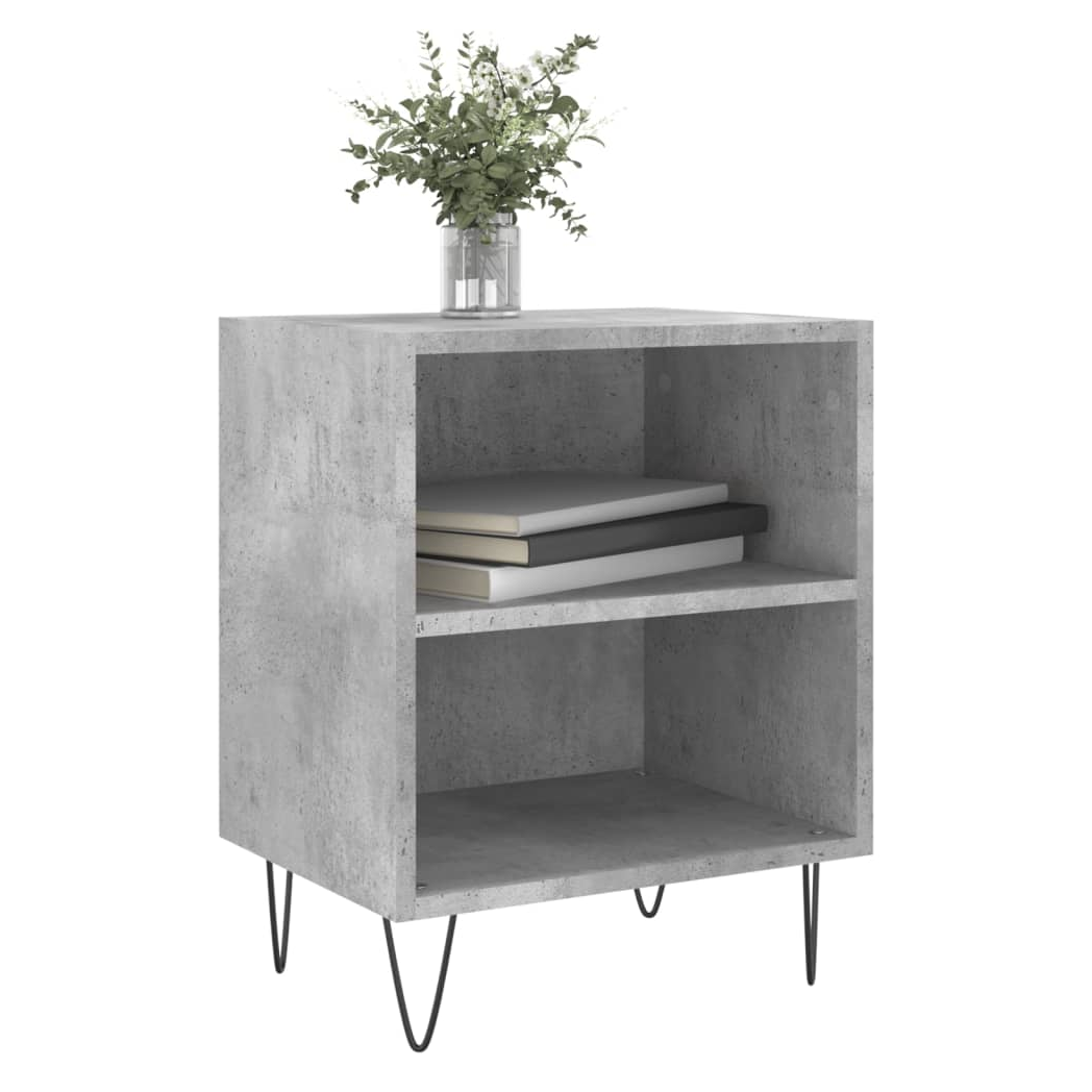 vidaXL Bedside Cabinet Concrete Grey 40x30x50 cm Engineered Wood