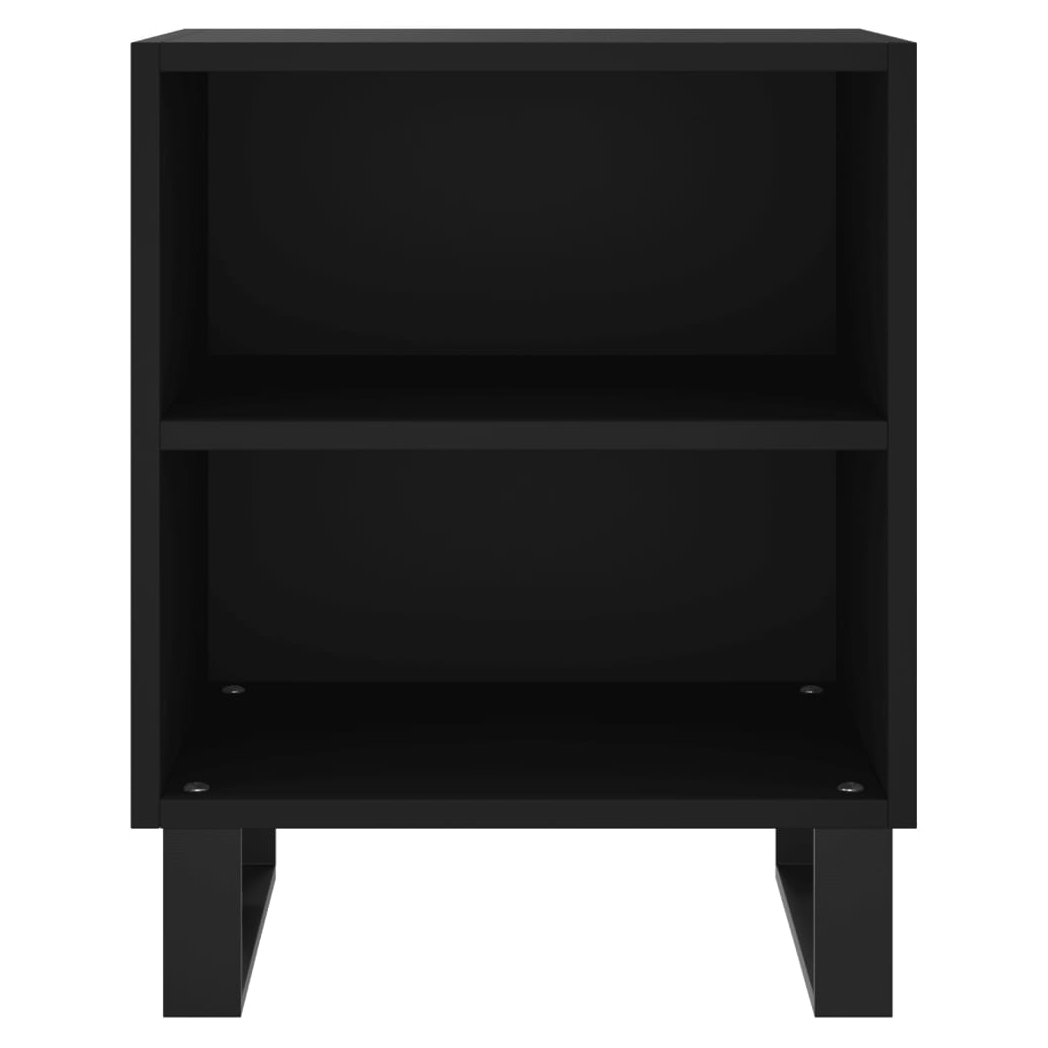 vidaXL Bedside Cabinet Black 40x30x50 cm Engineered Wood