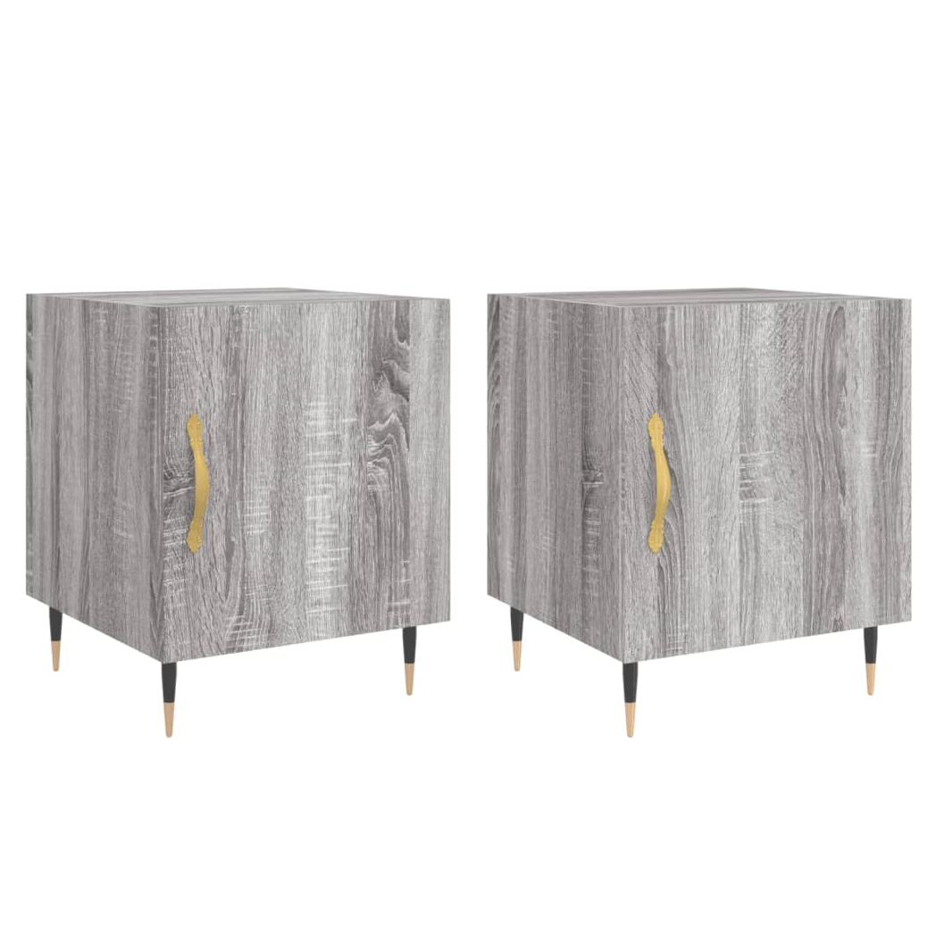 vidaXL Bedside Cabinets 2 pcs Grey Sonoma 40x40x50 cm Engineered Wood