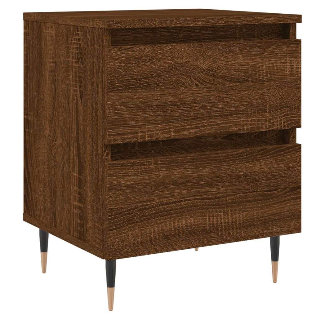 vidaXL Bedside Cabinet Brown Oak 40x35x50 cm Engineered Wood