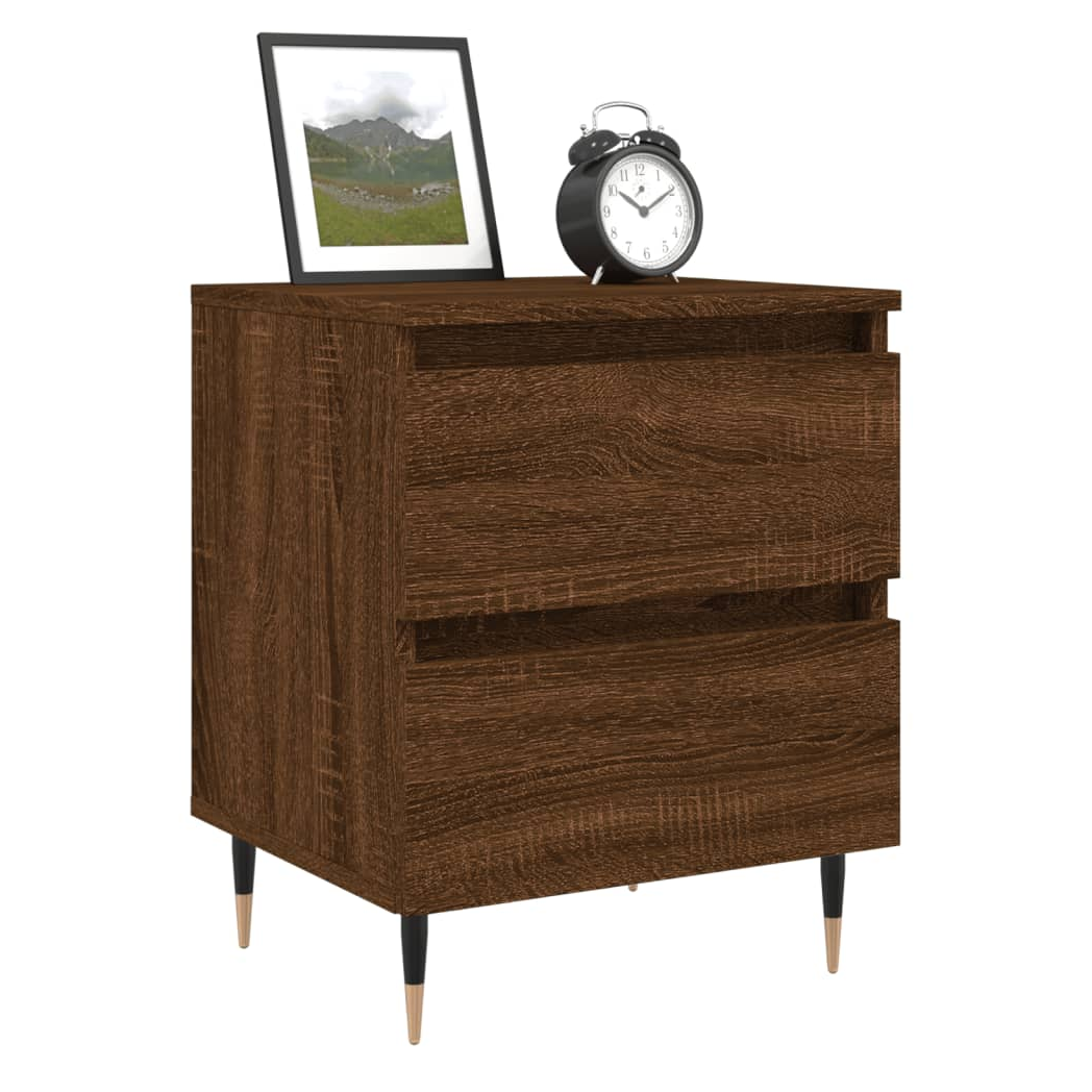 vidaXL Bedside Cabinet Brown Oak 40x35x50 cm Engineered Wood