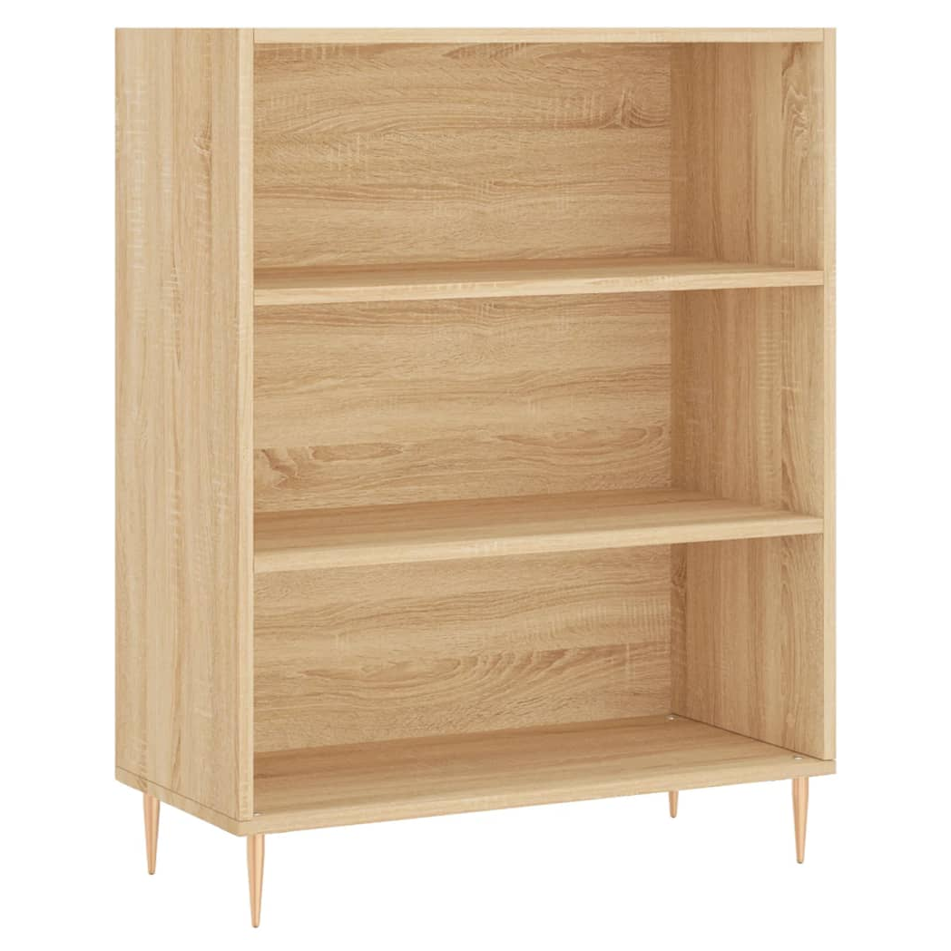 vidaXL Bookcase Sonoma Oak 69.5x32.5x90 cm Engineered Wood