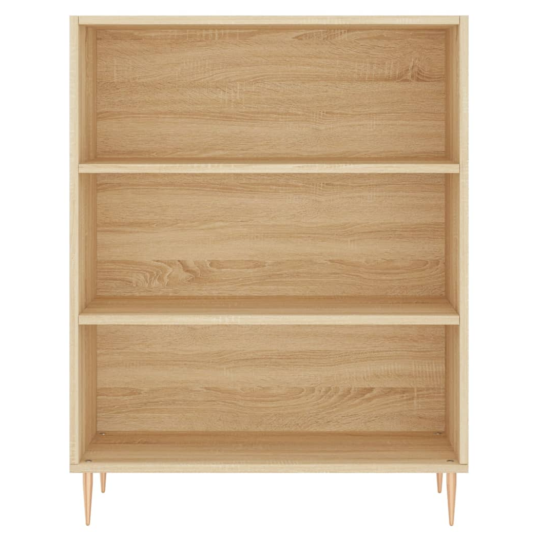 vidaXL Bookcase Sonoma Oak 69.5x32.5x90 cm Engineered Wood