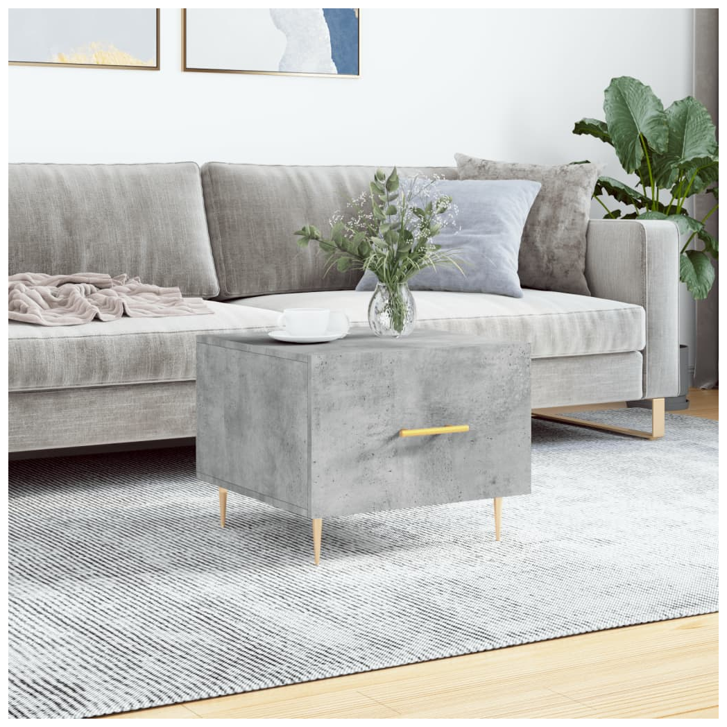 vidaXL Coffee Table Concrete Grey 50x50x40 cm Engineered Wood