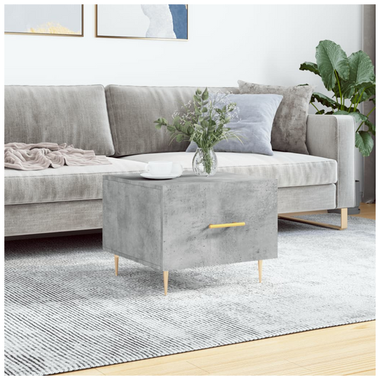 vidaXL Coffee Table Concrete Grey 50x50x40 cm Engineered Wood