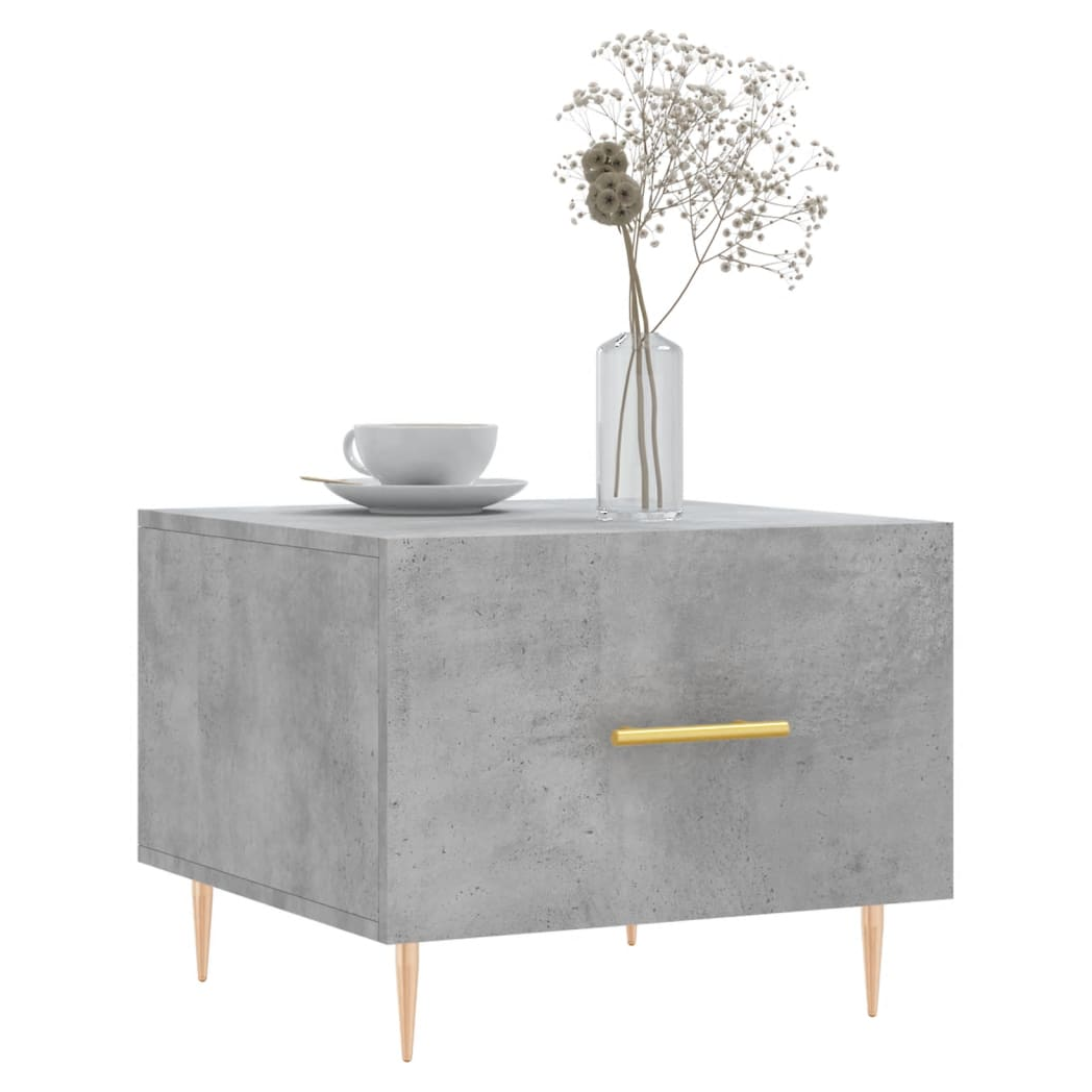 vidaXL Coffee Table Concrete Grey 50x50x40 cm Engineered Wood