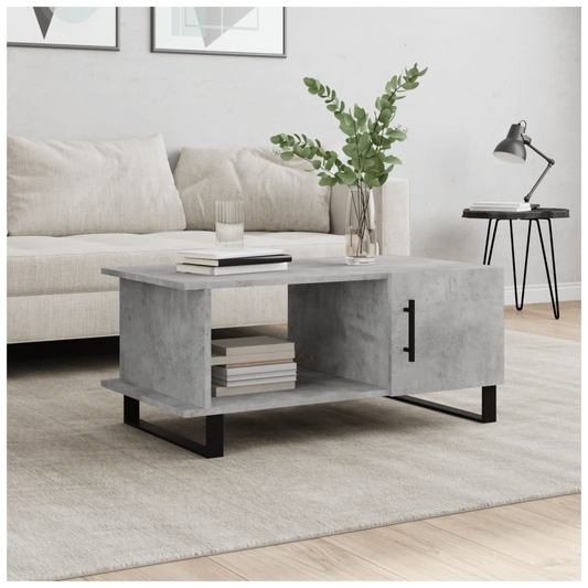 vidaXL Coffee Table Concrete Grey 90x50x40 cm Engineered Wood