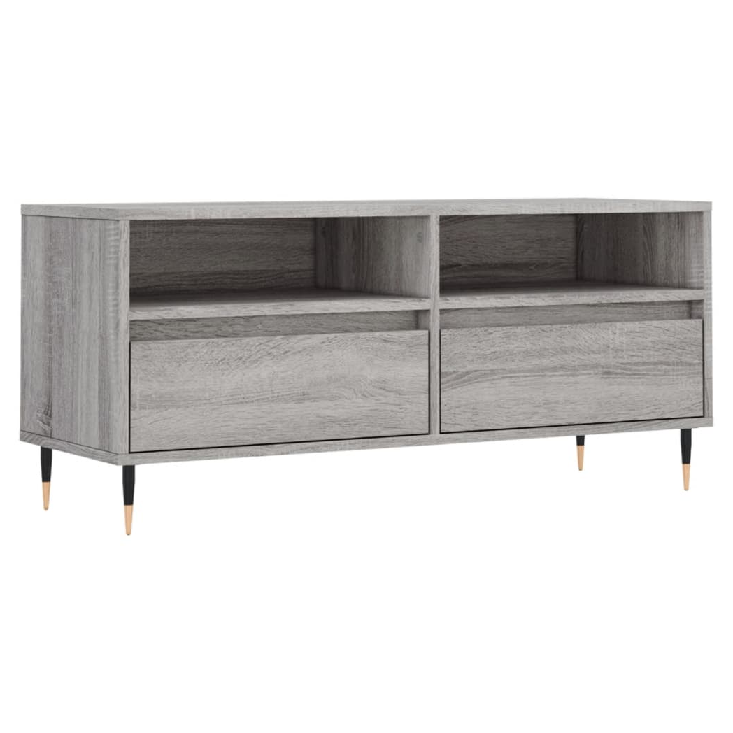 vidaXL TV Cabinet Grey Sonoma 100x34.5x44.5 cm Engineered Wood