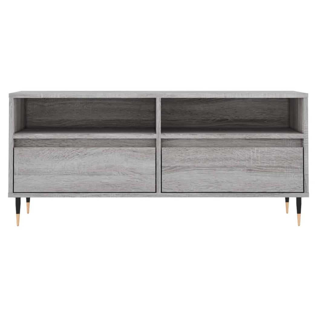 vidaXL TV Cabinet Grey Sonoma 100x34.5x44.5 cm Engineered Wood