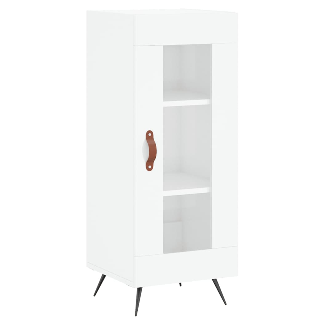 vidaXL Sideboard High Gloss White 34.5x34x90 cm Engineered Wood